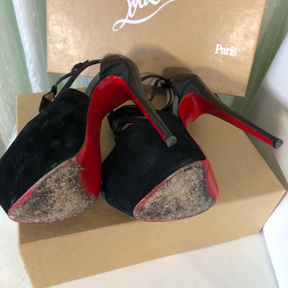 Authentic suede& leather Louboutin stiletto - Picture 9 of 13